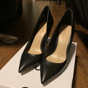 Aldo Women's Uloaviel Pump Size 6 Black Leather